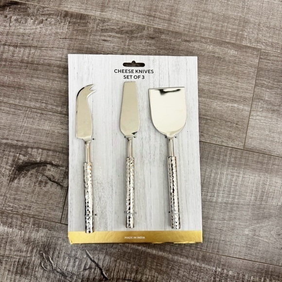 Set of 3 Cheese Knives Made in India NWT - Picture 1 of 2
